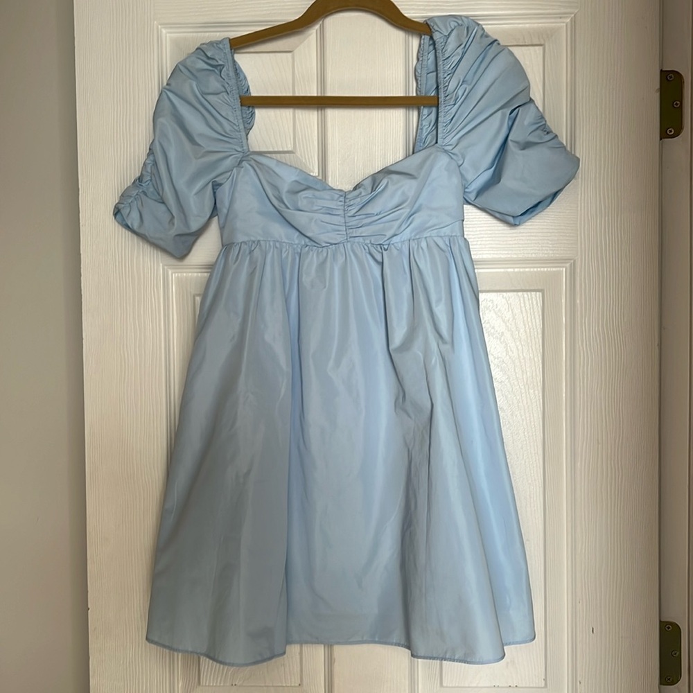 Light Blue Amanda Uprichard Babydoll Dress